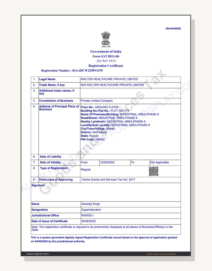 Preview of GST Registration · Punjab