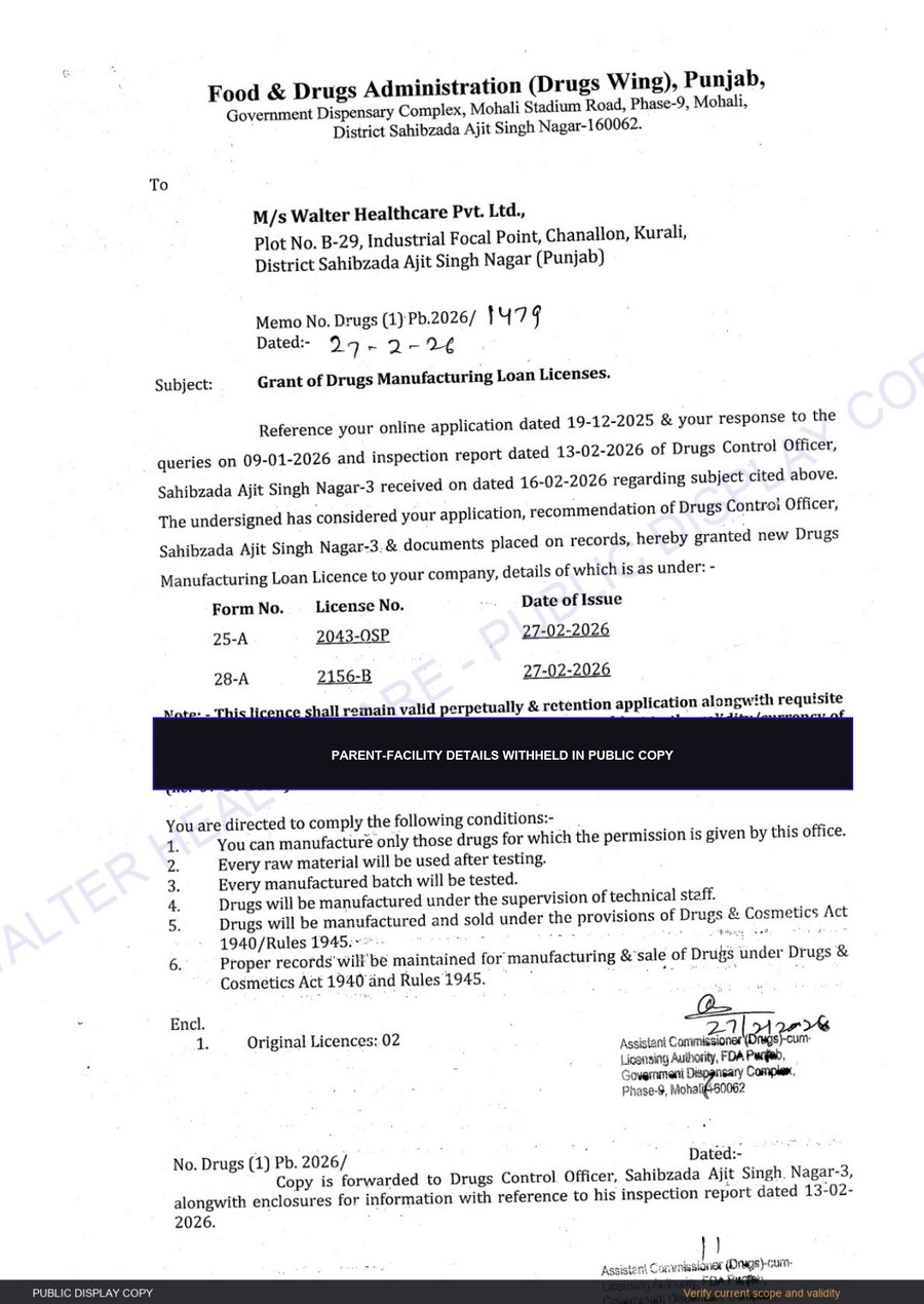 Preview of Manufacturing Licences · Unit I