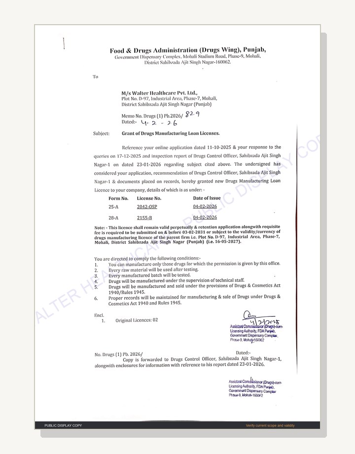 Preview of Manufacturing Licences · Unit II