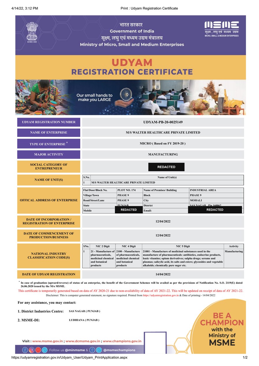 Preview of Udyam Registration